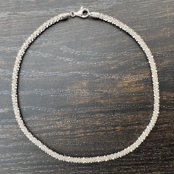 MILOR Sterling Silver Diamond Cut Margarita Chain 15" Necklace & 7" Bracelets - Picture 6 of 16